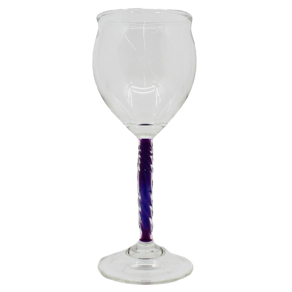 twisted stem wine glasses Purple Twisty Stem Wine Glasses (Pair)