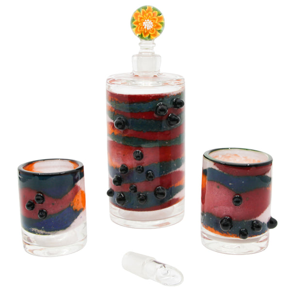 Stacked Sand Decanter Set