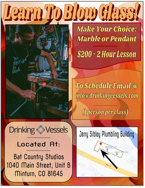 Glass Blowing Lesson at Bat Country Studio