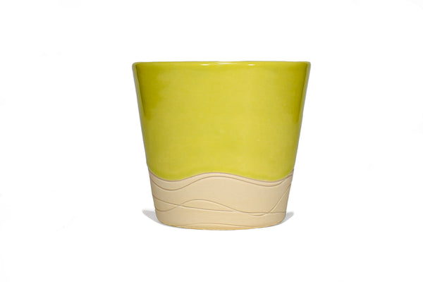 Lime Wave Clay Slip Cast Stackable