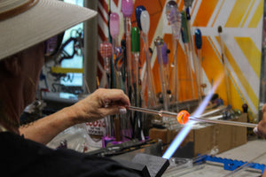 Glass Blowing Lesson at Bat Country Studio