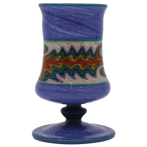 Purple Dichro White Rainbow Mini Goblet