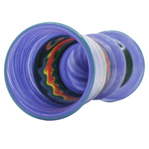Purple Dichro Exp. Green Rainbow Mini Goblet
