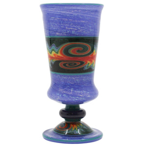 Purple Dichro Exp. Green Rainbow Mini Goblet